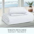 thumbnail image 3 of U by Bedsure California King Washed Duvet Cover Set 3 Pieces with Zipper Closure,White, 3 of 6