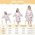 thumbnail image 3 of Wearable Blanket with Sleeves and Pocket Oversized Hooded Sweatshirt 3-14 YR Pink Flamingos Pattern S, 3 of 7