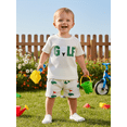 thumbnail image 2 of Baby Boys Shorts Set, Letters Print T-shirt Golf Court Print Shorts, 2 of 9