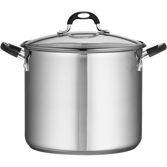 12 Quart Stainless Steel Stock Pot with Lid, Large Cooking Pot for Soups, Stews, Pasta, and More