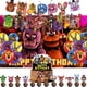thumbnail image 1 of Noches Decoraciones de Fiesta de Freddy Cinco Suministros de Fiesta de Feliz Cumpleaños de Freddy Conjunto incluye Banner, Globos, Pastel Cupcake Toppers, Fondo de Freddy, 1 of 6