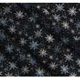 thumbnail image 3 of Soimoi Black Cotton Cambric Fabric Snow Flakes & Star Print Fabric by the Yard 42 Inch Wide, 3 of 7