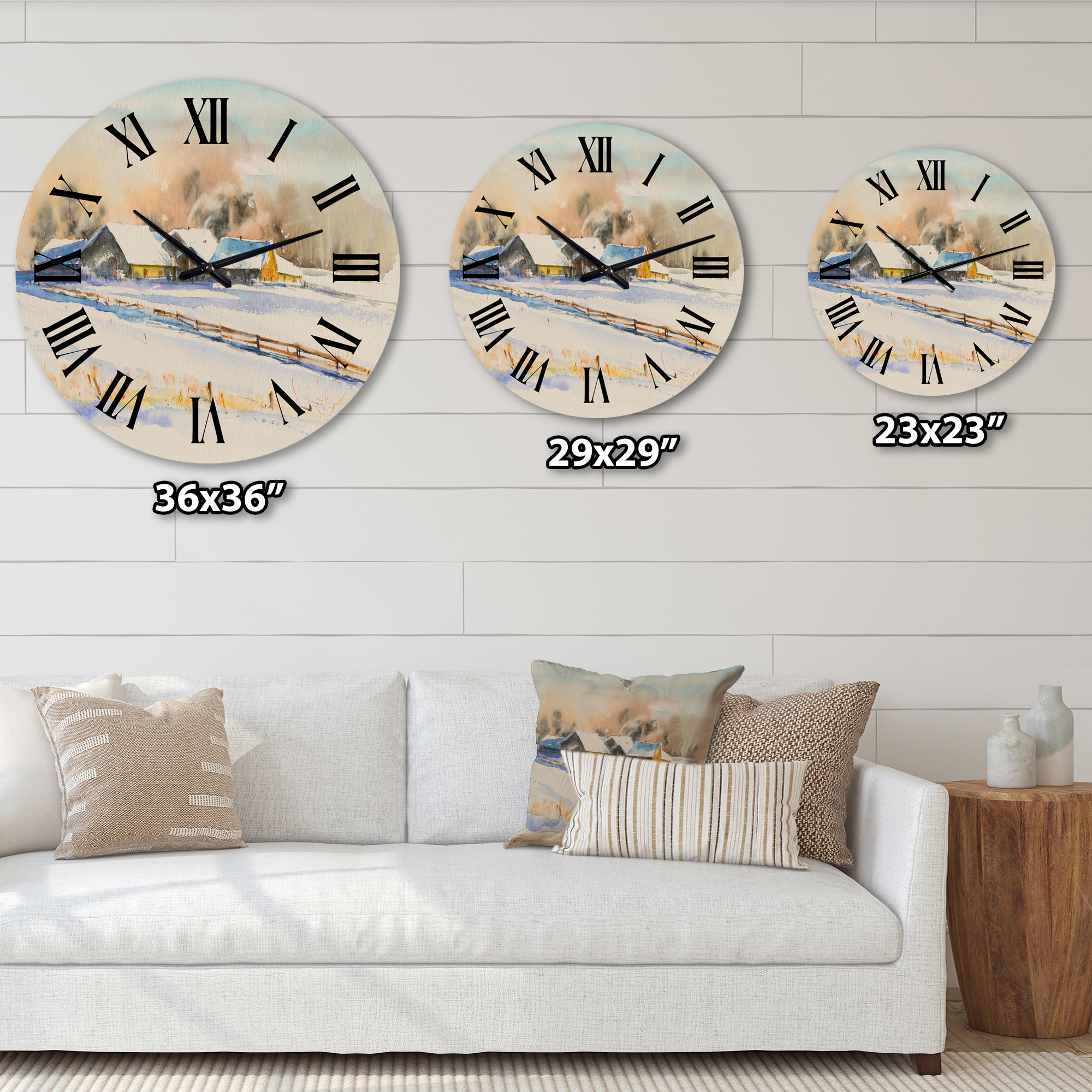 Designart 1 in Quartz Traditional Wall Clock