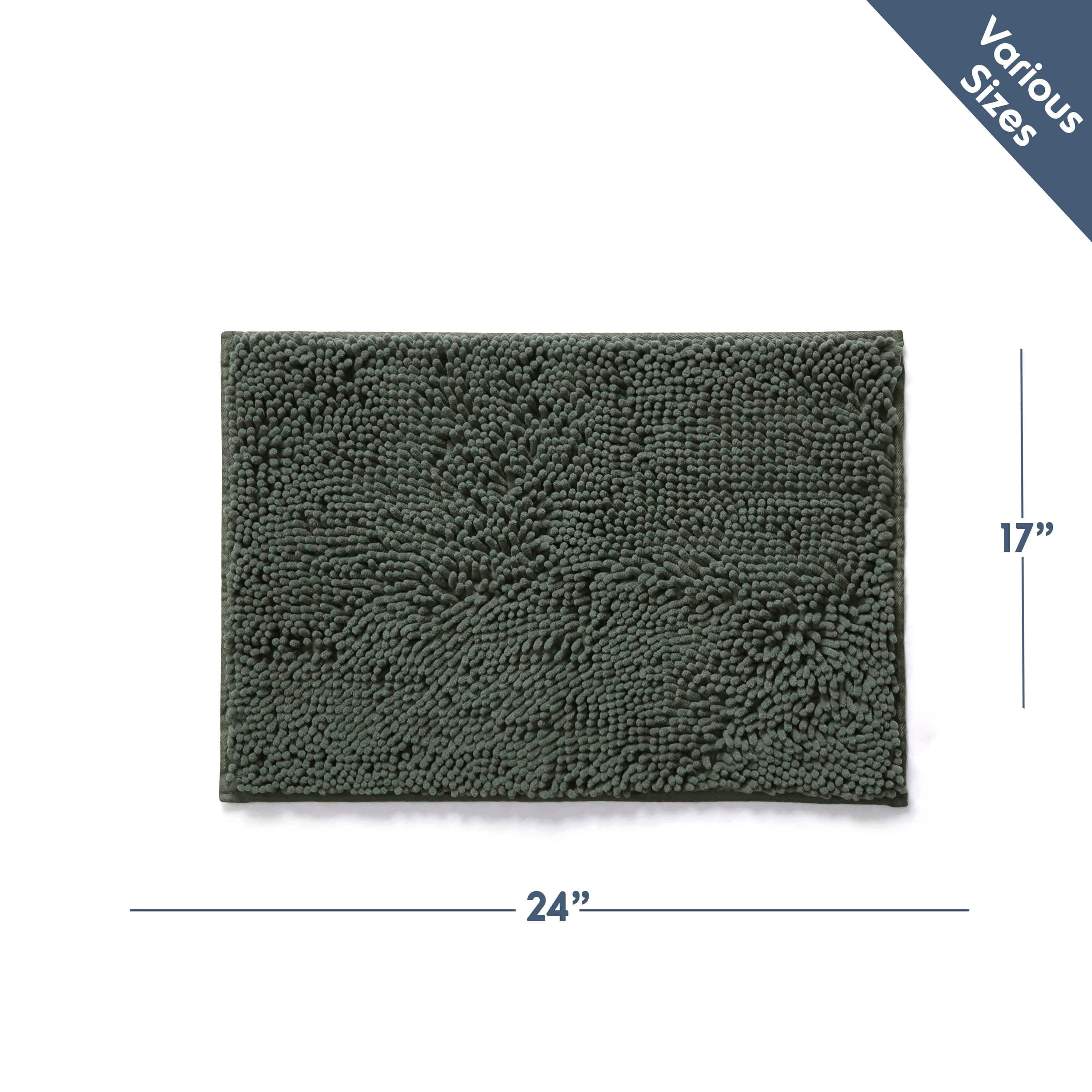 LammaLoe Bath Rug, Chenille Bathroom Rug, Absorbant Bath Mat For Bathroom Decor, Shower Mat 17x24 & 20x32 Pack