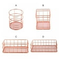 thumbnail image 4 of Wrought Iron Storage Basket Rose Gold Storage Box Desktop Debris Basket Modern Home Storage Racks Office Accessories, 4 of 7