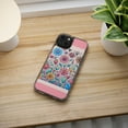 thumbnail image 5 of DistinctInk Clear Hybrid Case for Apple iPhone 13 Mini (5.4" Screen) - Playful Cartoon Spring Flowers on Pink - Raised Bezel Screen Guard, 5 of 8