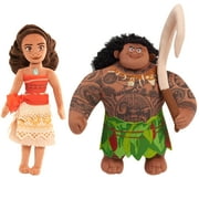 , Moana Small Bean Plush Moana 1 & Maui, Plush Basic, Kids Toys for Ages 3 up