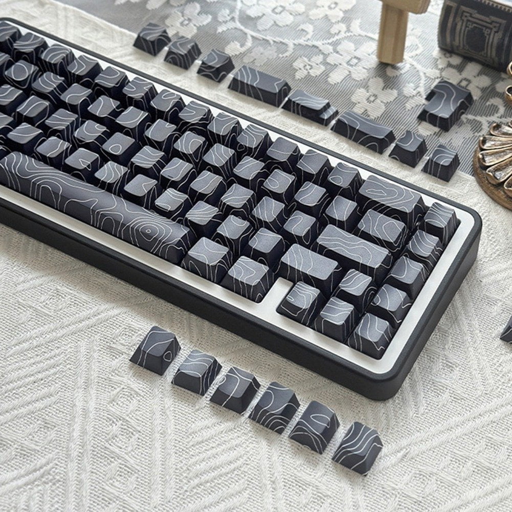PBT Keycaps Side Print Backlit Keycap Topographic Dye-Sub Key Caps Cherry Profile for Mx Gamer Mechanical Keyboard,1set * keycaps