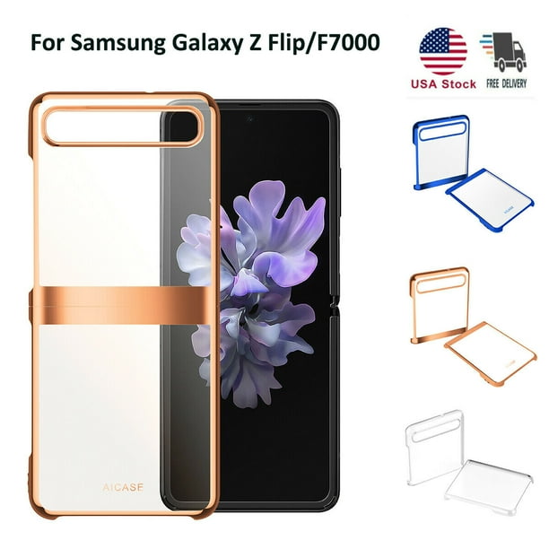 For Samsung Galaxy Z Flip F7000 Slim Protective Pc Cover Clear Shockproof Case Walmart Com Walmart Com
