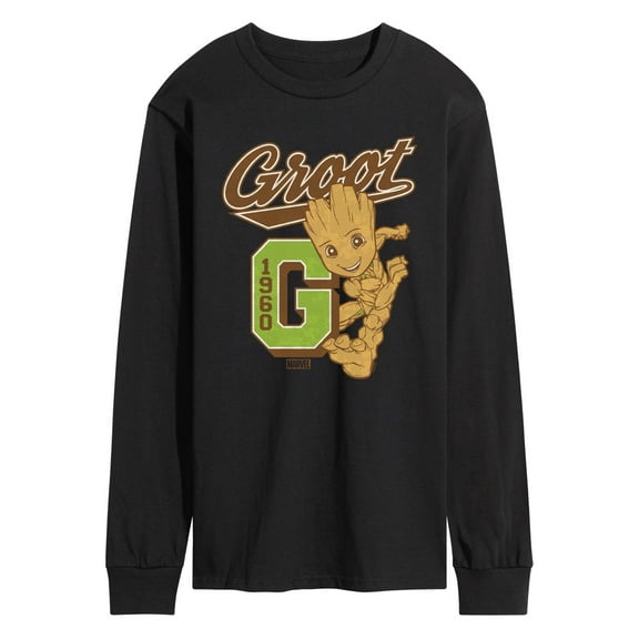 Marvel Guardians of the Galaxy - Groot Collegiate - Men's Long Sleeve Graphic T-Shirt