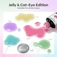 thumbnail image 5 of Modelones Gel Nail Polish Set, 6 Translucent Colors Pastel Sheer Pink Yellow Lavender Purple Baby Blue Mint Green Jelly Gel Polish Silver Cat Eye Gel Polish W Magnet Soak Off LED Nail Art Gel DIY, 5 of 10