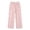 Pink, variant on lnmuld Girls Solid Linen Look Wide Leg Pants Elastic Waist Double Patch Pockets Loose Casual Trousers Color:Pink,Size:6-7 Years