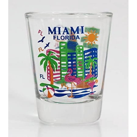 Miami Florida Attractions Collage Shot Glass