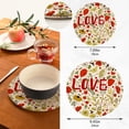 thumbnail image 3 of SKYSONIC Love Summer Flower Pot Holders Trivets, 2 Pcs Heat Resistant Trivets,Wild Floral Cotton Thread Weave Mats for Hot Pads Pans Pot Bowl Teapot for Kitchen Decor, 3 of 7