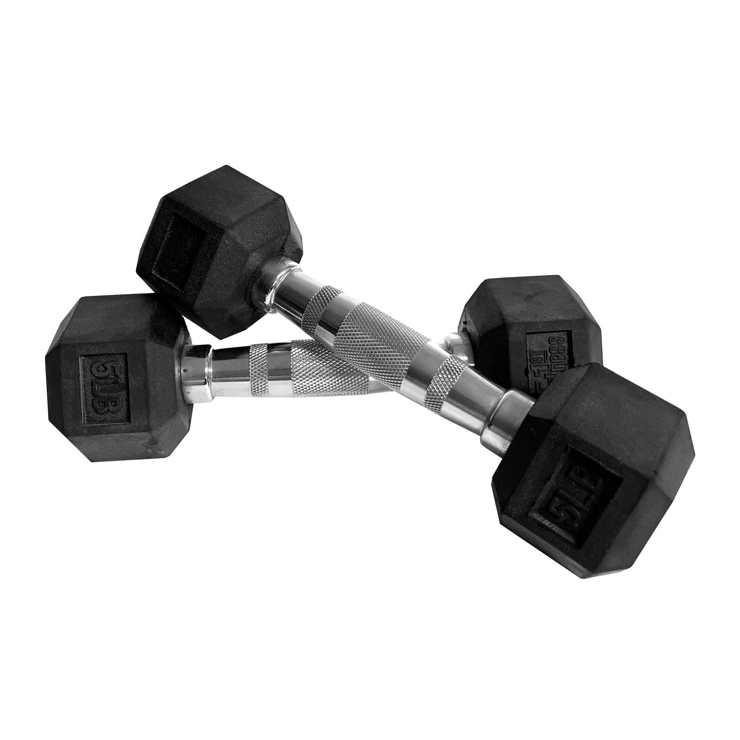 Fitness First Rubber Hex Dumbbell Pairs, 75 lbs. Pair