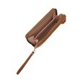 thumbnail image 2 of Unique Bargains 1 Pc Coin Purse Wallet Portable Rhombus Check Wristband Plush Pom Zip Coin Purse Pouch Brown, 2 of 5