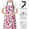 thumbnail image 6 of Lsque Tulips Flowers Waterproof Apron Chef Aprons for Men Heavy Duty Chemical Work Apron Extra Long Grilling Aprons with Adjustable Bib Apron, 6 of 9