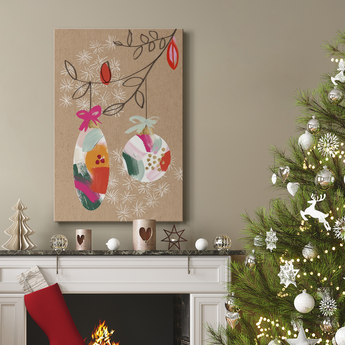 Crafty Christmas Collection B- Gallery Wrapped Canvas