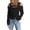 Black, variant on Women Sweater Tops Casual Sexy Cold Shoulder Long Sleeve Square Collar Sweatshirts Hollow Out Solid Pullover Sweaters