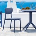 thumbnail image 4 of Pemberly Row 3 Piece Outdoor Bistro Set with 24" Square Table Top in Dark Gray, 4 of 7