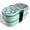 Aqua Blue, variant on BentoWay Stackable - Leak-Proof, Adult Bento Box, All-in-one Stackable Lunch Box, Plastic Utensils, Nylon Sealing Strap, Microwave Safe, BPA Free, Dishwasher Safe (Aqua Blue)
