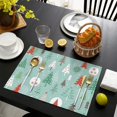 thumbnail image 5 of Merry Christmas Watercolor Xmas Trees Placemat Kitchen Table Mats 4PCS Anti-slip Dining Table Mats 12 X 18 Inch Holiday Dining Table Place Mats for Kitchen Dining Table,Kitchen Table Mats, 5 of 5