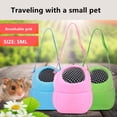 thumbnail image 6 of Breathable Parrot Bed Cage Small Kangaroo Hedgehog Outdoor Sleeping Nest Pet Carrier Hamster Backpack Hanging House BLUE L, 6 of 8