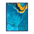 thumbnail image 1 of Designart Composition Abstraite En Marbre En Bleu Et Orange III ART MURAL À CADRE FLOTTÉ, 1 of 3