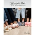 thumbnail image 5 of MeMoi Women's Beverly Faux Fur Memory Foam Plush Slipper - Womens - Female (M, Mauve), 5 of 7
