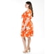 thumbnail image 2 of Vestido escote moño Roman Fashion Tallas Extras 4329 Naranja Flores Naranja 40, 2 of 6