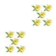 thumbnail image 1 of Kearding 5X flor artificial planta falsa decoración de boda arreglo multiusos de larga duración decoración de oficina al aire libre amarillo Amarillo 2Conjunto, 1 of 6