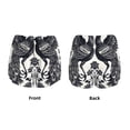 thumbnail image 6 of Uemuo Artistic Black White Peacocks Pattern Women's Athletic Shorts High Waisted Running Shorts with Liner Pockets Gym Elastic Workout Shorts-X-Large, 6 of 9