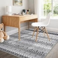 thumbnail image 2 of Area Rugs for Living Room, 4'x6' Washable Moroccan Neutral Geometric Low Pile Non-Slip Rug for Bedroom Kitchen Dining Room Entryway, 2 of 9