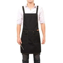 Tool Apron, Heavy Duty Canvas Work Apron Adjustable with Pocket Unisex and Waterproof Function Soft for Kitchen Garden Craft Carpenter Cake Shop,Black