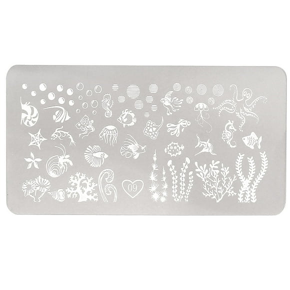 Unique Bargains Fingernails Mixed Design Stencil Template Painted Plate Gel Nail Tool 1 Sheet
