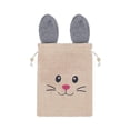 thumbnail image 2 of Juego de 6 bolsas de regalo de arpillera orejada de conejo de Pascua, bolsitas reutilizables de caramelos de lino para niños, detalles para fiesta y bolsas de regalos de primavera, 2 of 6