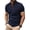 Navy, variant on Yungyresw Mens Polo Shirt Short Sleeve Henley Collar Shirt Contrast Color Trim Pocket Polos for Summer Tops