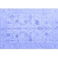 thumbnail image 1 of Ahgly Company Machine Washable Indoor Rectangle Oriental Blue Traditional Area Rugs, 5' x 7', 1 of 4