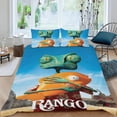 thumbnail image 2 of Rango Conjunto de sábanas temático, trío de piezas, cómodo y amigable con la piel, diseño único, regalo de decoración para el hogar para familiares, amigos y fans,140cm *210cm, 2 of 6