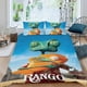 thumbnail image 2 of Rango Conjunto de sábanas temático, trío de piezas, cómodo y amigable con la piel, diseño único, regalo de decoración para el hogar para familiares, amigos y fans,135cm *200cm, 2 of 6