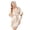 A-Beige798, variant on XIAONU Women's Satin Hooded Piped Trim Robe Loose Fit Half Sleeve V Neck Loungewear Soft Elegant Sleep Robes
