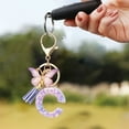 thumbnail image 3 of EGYMEN A-Z Letter Keychain, Gradient Pendant Charm, Love Diamond Letter Key Chain, Butterfly Tassel Key Ring, Multi-functional Bag Accessory for Women, 3 of 6