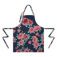 thumbnail image 2 of Pioneer Flower Floral Print Pattern Apron-Garden Aprons for Women with Pockets-Cotton Linen Waterproof Kitchen Cooking Gardening Aprons Adjustable for Kitchen,Cooking,BBQ and Salon 33x27 Inch, 2 of 7