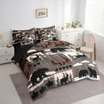 thumbnail image 3 of Feelyou Jungle Wildlife Teens Bedding Comforter Set 7pcs, Rustic Bear Deer Queen Bedding Sets, Farmhouse Hunting Theme Reversible Queen Sheet Sets, Luxury Bedroom Decor, 3 of 7