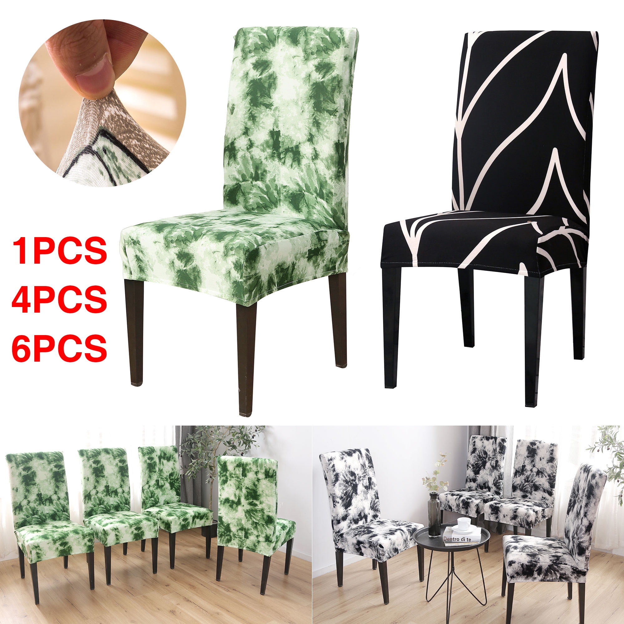 6X Chair Covers Stretch Slipcover Removable Furniture Protector for Dining Room 