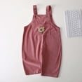 thumbnail image 2 of Pretxorve Kids Girls Boys Overalls Solid Corduroy Casual Bottoms, 2 of 5