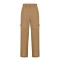 thumbnail image 2 of Ketyyh-chn99 Cargo Work Pants Casual Stretch Flat Front Pant Athletic Comfort Trousers Yellow,M, 2 of 4
