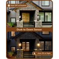 thumbnail image 3 of Dusk to Dawn Outdoor Post Light, Pole Light Fixture with Pier Mount Base, Waterproof Exterior Lamp Post Lantern Head, Clear Stone-Patterned Glass, for Driveway Yard Fence Garden Patio, 3 of 16
