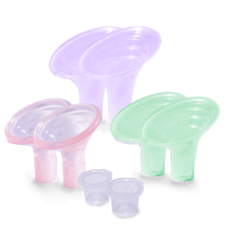 - Pumpin' Pal Set Regular premium angled breast pump flanges fit Medela, Lansinoh, and Hygeia pumps - Does not fit in Spectra flanges