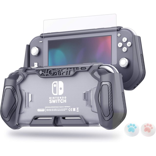 Switch Lite Protective Case for Nintendo Daily Gift (Ergonomic /Sturdy /Full Protection) Gift Idea Family Happy Hours Gray